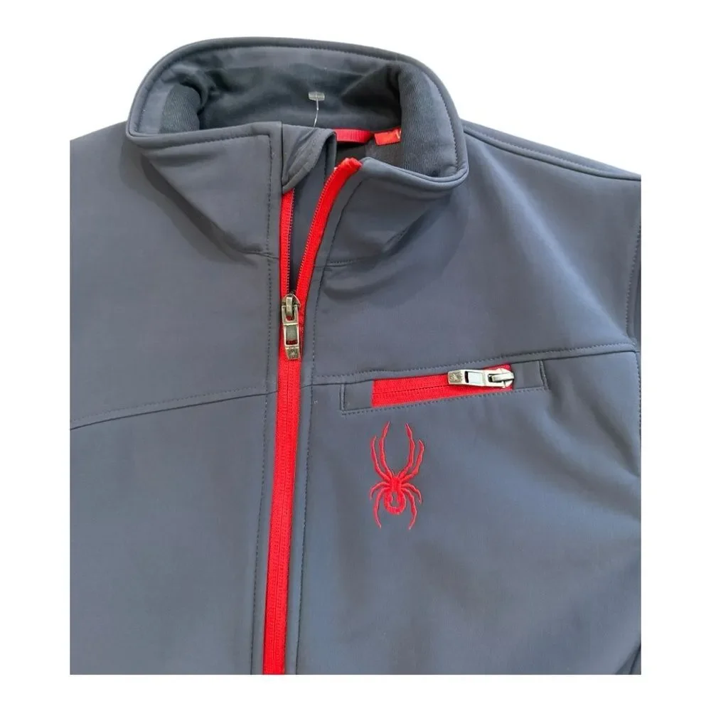 Spyder Kids Gray Softshell Jacket Size Lg 14/16